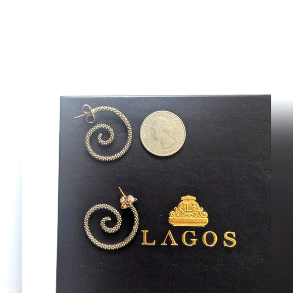 Lagos Sterling Silver Spiral Earrings - Picture 4 of 4